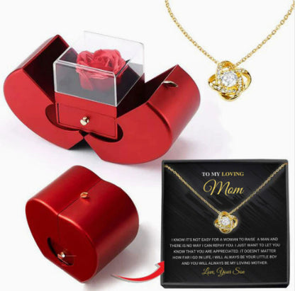 Flag Village Niche Mother's Day Gift Clavicle Chain Apple Box Set