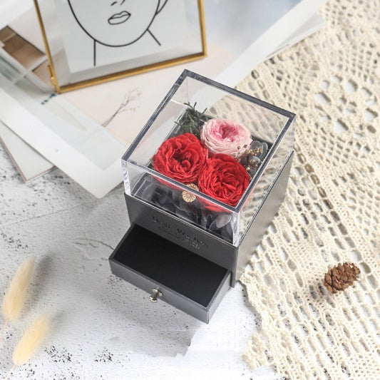 Flag Village Eve Valentine's Day Eternal Flowers Gift Box Ornaments