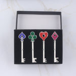 Flag Village Playing Card Key Shape Keychain Gift Box Set