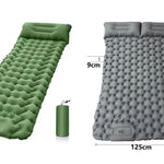 Flag Village Outdoor Camping Travel Portable Inflatable Cushion Built-in Foot Inflatable