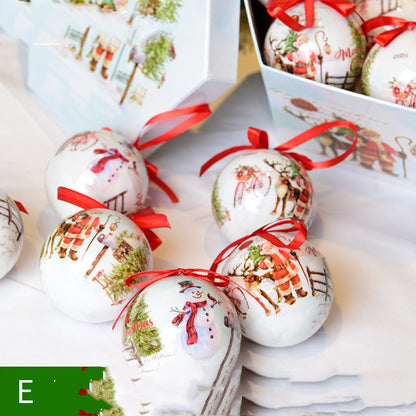 Flag Village Christmas Gift Box With Christmas Tree Decoration Pendant