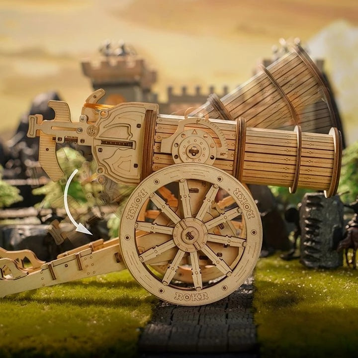 Flag Village Robotime ROKR Siege Heavy Ballista 3D Wooden Puzzle War Game Assembly Toys Gifts for Children Boys Kids KW401 Dropshipping