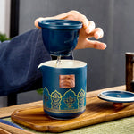 Flag Village Ceramic Portable Travel Tea Set Gift Box