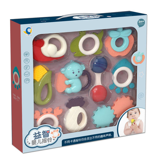 Flag Village Baby Rattle 10 Piece Set, Hand Rattle Gift Box Set