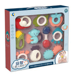 Flag Village Baby Rattle 10 Piece Set, Hand Rattle Gift Box Set