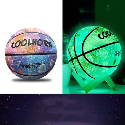 Flag Village Luminous Luminous Basketball PU Soft Leather Outdoor Wear-resistant And Non-slip