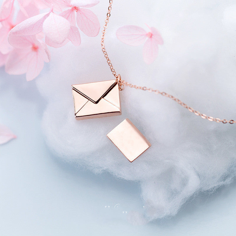 Flag Village Fashion Jewelry Envelop Necklace Women Lover Letter Pendant Best Gifts For Girlfriend