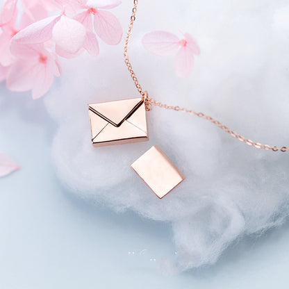 Flag Village Fashion Jewelry Envelop Necklace Women Lover Letter Pendant Best Gifts For Girlfriend