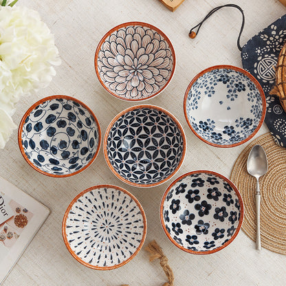Flag Village Rattan Japanese Retro Rice Bowl Gift Box