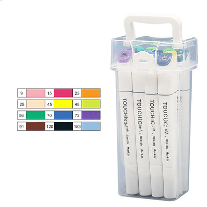 Flag Village TOUCH NEW7 Generation Double-headed Oily Marker Set Student Painting Colored Pen Gift Box