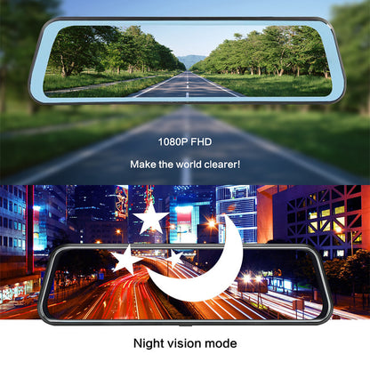 Flag Village Auto Tools Front and Rear Dual Recording Rear View Mirror Dash Cam
