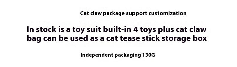 Flag Village Felt Toy Built-in Catnip Bell Pizza Toast Relieving Stuffy Smell Cat Teaser Storage Box Set Gift