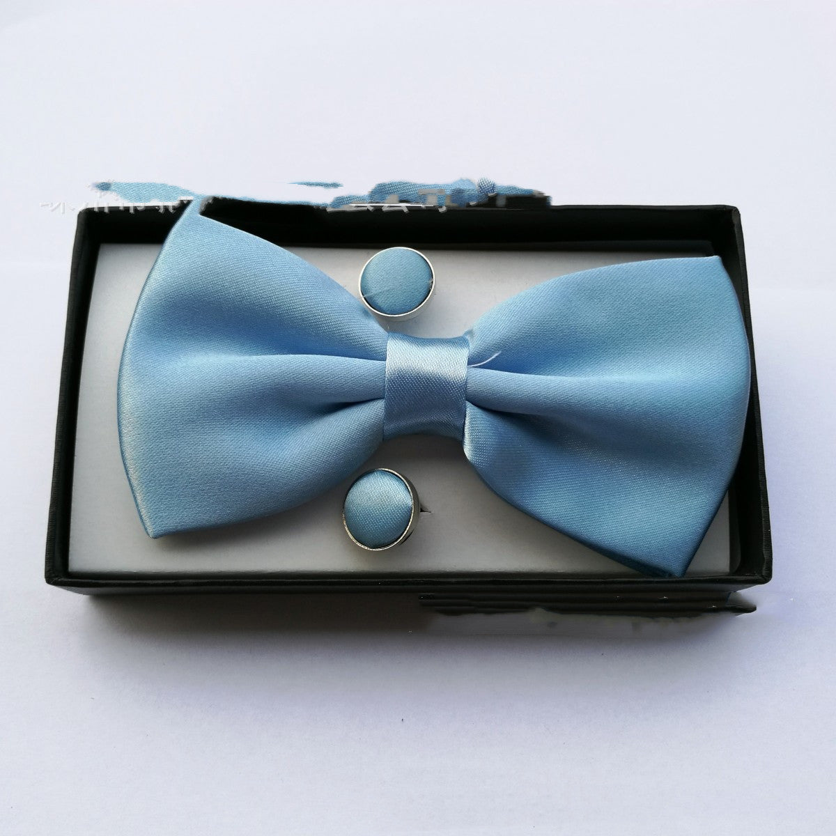 Flag Village Pocket Square Cufflinks Set Men's Bow Gift Box