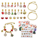 Flag Village DIY Creative Kids Bracelet Ornament 24 Grid Calendar Christmas Surprise Blind Box Silver Set