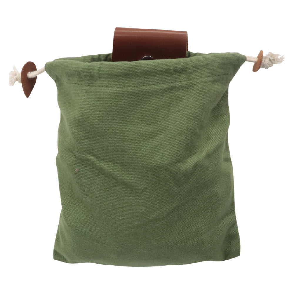Flag Village Leather Foraging Bag Mushroom Foraging Bag Canvas Foraging Pouch Collapsible For Hiking Camping Hunting Foraging Bag