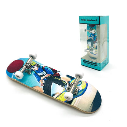 Flag Village Professional Finger Skateboards DIY Toys Skate Park Tech Parts Deck Stunt Metal Bracket Bearing Wheel Tabletop Toys Gifts
