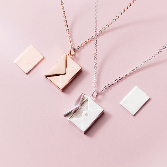 Flag Village Fashion Jewelry Envelop Necklace Women Lover Letter Pendant Best Gifts For Girlfriend