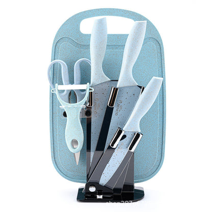 Flag Village Colored Fruit Knife With Cutting Board Kitchen Box Gift Knives
