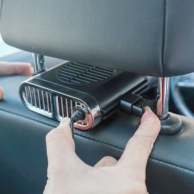 Flag Village Auto Tools Car Fan Magnetic Fan Car Cooler Silent Wireless Charging USB Fan 3Speed Adjustable Universal Car Rear Seat Auto Cooling