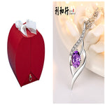 Flag Village Creative Eternal Flower Necklace Ring Double Gift Box