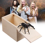 Flag Village Prank Spider Wooden Scare Box Trick Play Joke Lifelike Surprise April Fools' Day Funny Novelty Toys Gags Practical Gifts