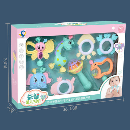 Flag Village Baby Educational Toys 6-12 Months Gift Box Handbell Plastic Set