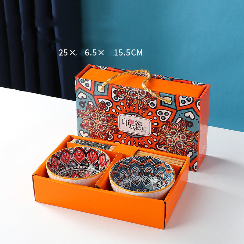 Flag Village Bohemian Tableware Set Ceramic Tableware Gift Box
