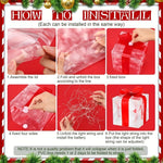 Flag Village New Christmas Gift Box 3-piece Folding Christmas Gift Box Light Up Valentine Gift Box Christmas Lights