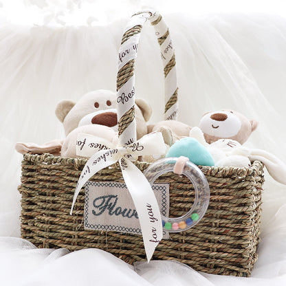 Flag Village Newborn Baby Color Cotton Toy Set Gift Box