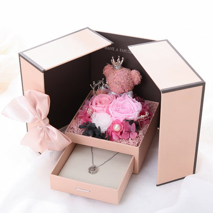 Flag Village Double Door Eternal Flower Stud Gift Box
