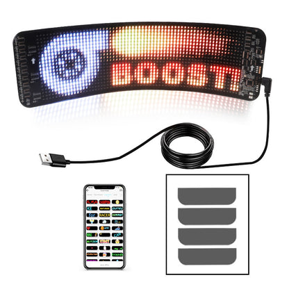 Flag Village Auto Tools Programmable Car LED Sign LED Full-color Advertising Screen Ultra-thin Display Screen Custom Text Pattern Animation Display Car