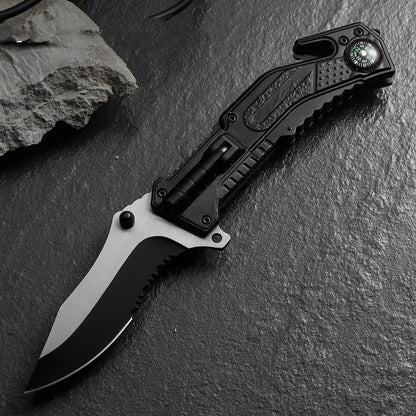 Flag Village Folding Knife Wilderness Survival Emergency Survival Knife
