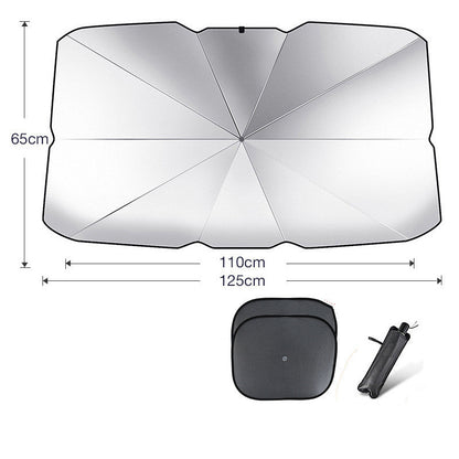 Flag Village Auto Tools Foldable Car Windshield Sun Shade Umbrella UV Protection Heat Insulation Parasol Auto Front Window Cover Interior Protector Summer Gadgets