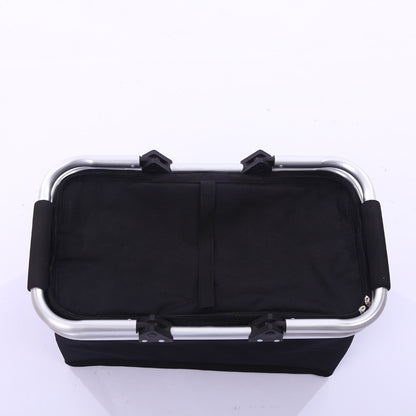 Flag Village 30L Large Folding Picnic Camping Insulated Cooler Hamper Storage Basket Bag