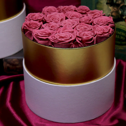 Flag Village Immortal Flower Hug Bucket 18 Roses Box Mother's Day Tanabata Valentine's Day Gift
