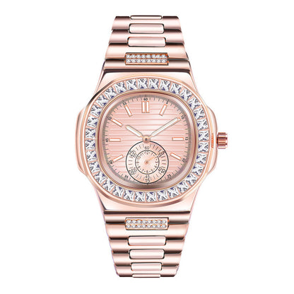 Flag Village Mens Fashion Alloy Band Diamond Gifts Watches