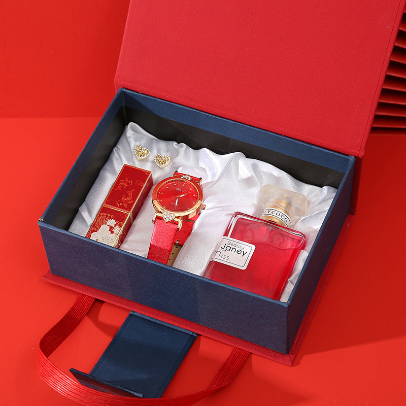 Flag Village Hand Gift Set Watch Lipstick Perfume Gift Box