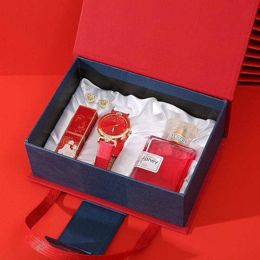 Flag Village Hand Gift Set Watch Lipstick Perfume Gift Box