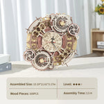 Flag Village Robotime ROKR Zodiac Wall Clock 3D Wooden Puzzle Model Assembly Toys Gifts for Children Kids Teens LC601 Support Dropshipping