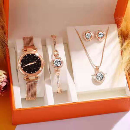 Flag Village Luxury Boutique Set Gift Box Watch Bracelet Necklace Women
