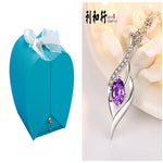 Flag Village Creative Eternal Flower Necklace Ring Double Gift Box
