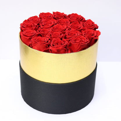 Flag Village Immortal Flower Hug Bucket 18 Roses Box Mother's Day Tanabata Valentine's Day Gift