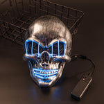 Flag Village LED Halloween Face Mask Luminous Skull Cold Light Masks Dance Party Bar Disco Mask Accessories Gifts Halloween Masks