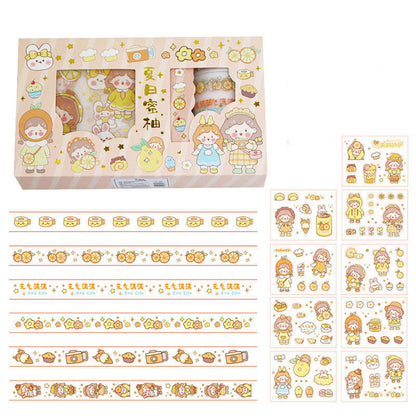 Flag Village Hand Account Sticker Tape Gift Box Set