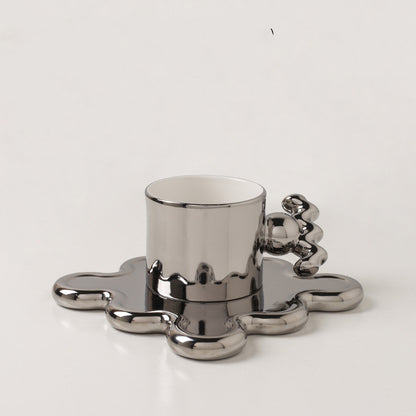 Flag Village Coffee Cup Couple Mug Frosted Ceramic Mug Gift Box Set