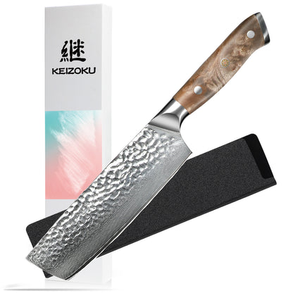 Flag Village Damascus Chef Knife, 10Cr15MOV Japanese Kitchen Knives Set With Full Tang G10 Handle, Professional Chef Knife For Kitchen, Sheath & Gift Box
