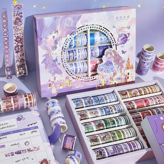 Flag Village Hundred Rolls Of Tape Gift Box Set Cute And Paper Hand Account