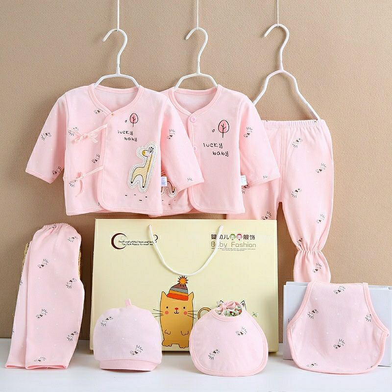 Flag Village Pure Cotton Baby Clothes Spring And Autumn Summer Children Gift Box Set