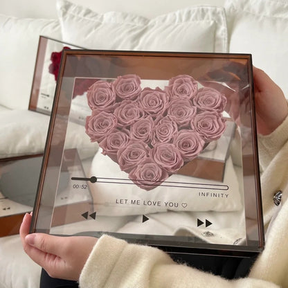 Flag Village Transparent Acrylic Flower Box Eternal Flower Love CD Valentine's Day Gift