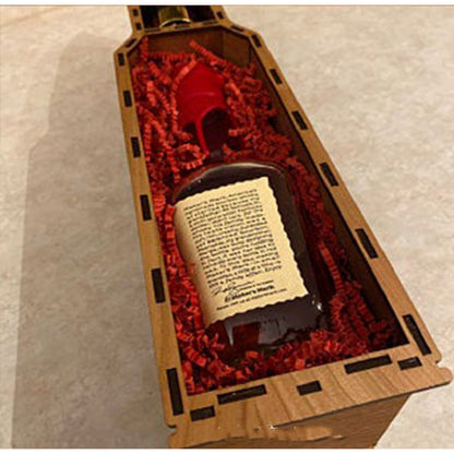 Flag Village Fathers Day Red Wine Wooden Gift Box